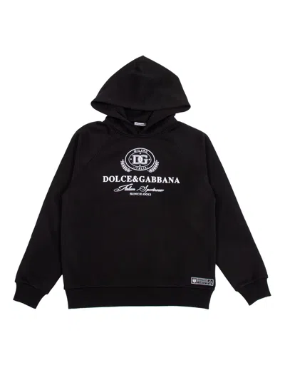 Dolce & Gabbana Hooded Sweatshirt In Black