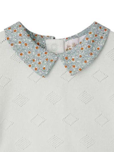 Bonpoint T-shirt With Pants Set In White