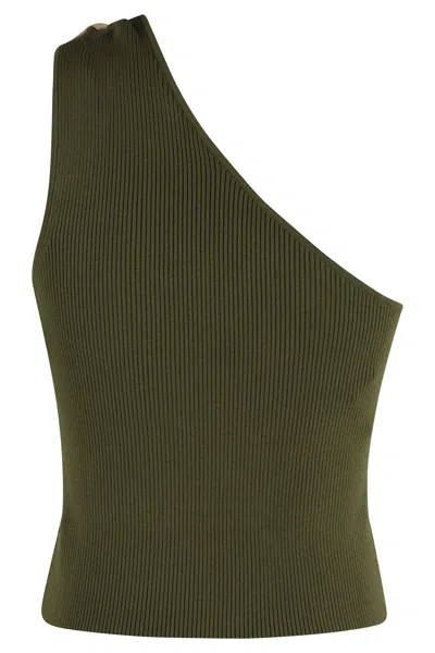 Simkhai Fenix One-shoulder Top In Green