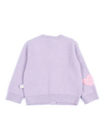 Stella Mccartney Patch-embellished Cardigan In Purple