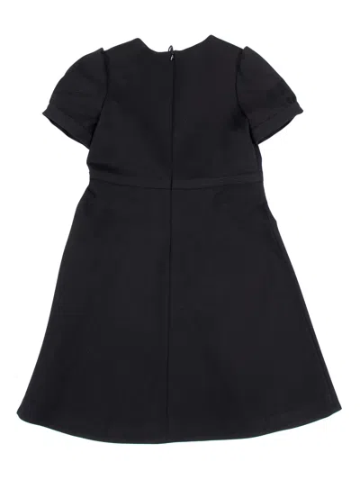 Versace Round Neck Dress In Black