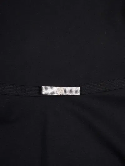 Versace Round Neck Dress In Black