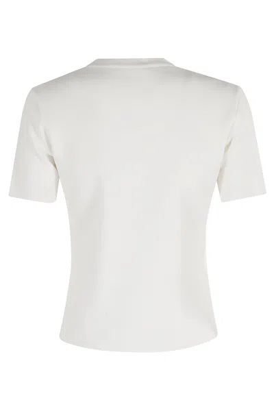 Max Mara White Viscose Blend Adelio T-shirt In Neutral