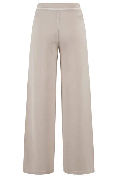 Eleventy Wide-leg Wool Jogger Pants In Brown