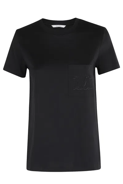 Max Mara Logo T-shirt In Black