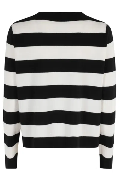 Max Mara Viterbo Wool Crewneck Sweater In Black