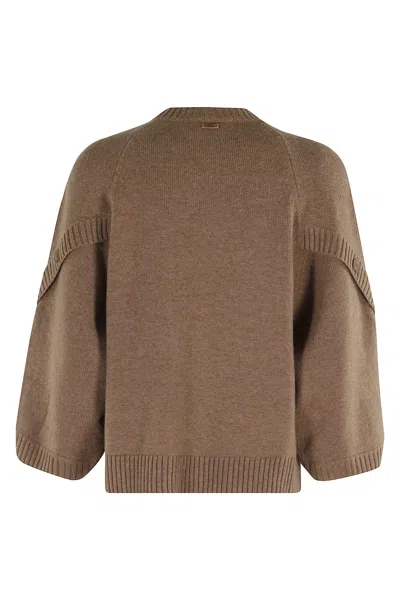 Max Mara Ampex Wool And Cashmere Over Sweater In Green