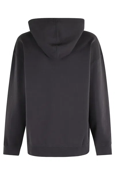 Ganni Hoodie With Print In Black
