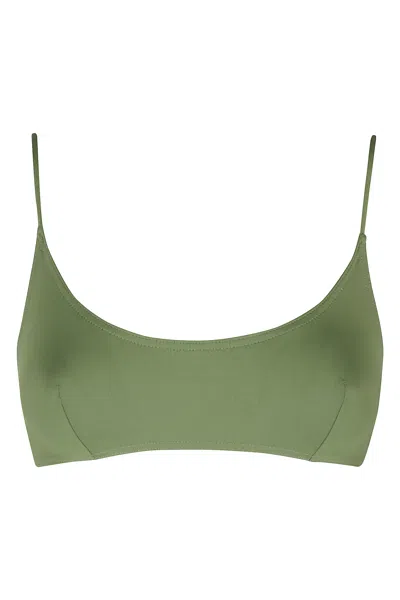 Mc2 Saint Barth Bralette Bikini Top With Adjustable In Green