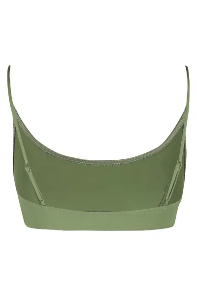 Mc2 Saint Barth Bralette Bikini Top With Adjustable In Green