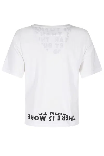 Mm6 Maison Margiela V-neck Sida T-shirt In White