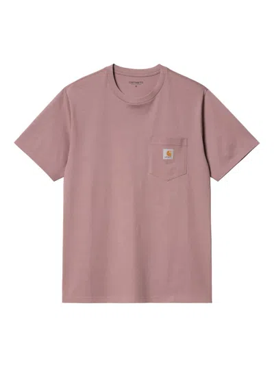 Carhartt Hudson Pocket T-shirt In Pink
