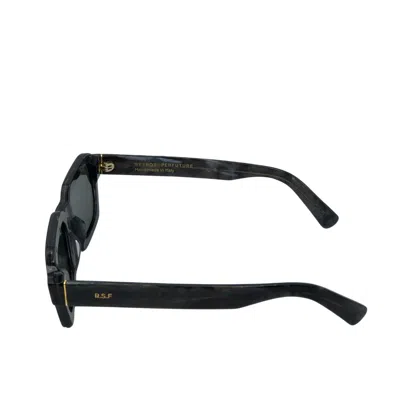 Retrosuperfuture Angular Sunglasses With Marble Gray Finish In Green