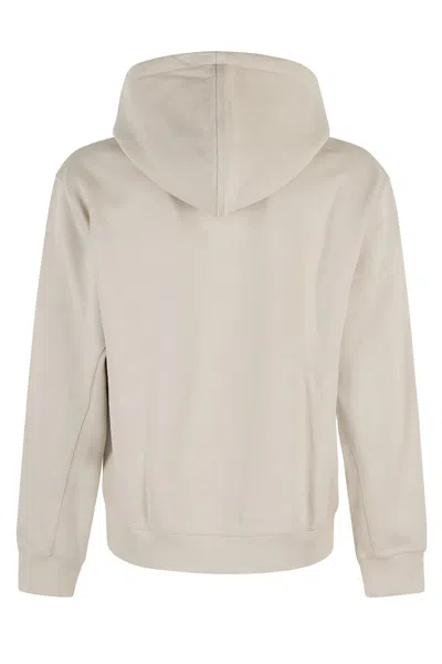 Carhartt Hooded Script Cotton Sweatshirt Pockets In White
