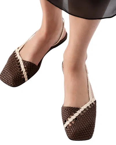 Hereu Rondaia Wov-leather Slingback Flat Pumps In Multi