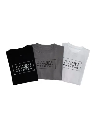Mm6 Maison Margiela Three Pack T-shirt Unisex In Multi