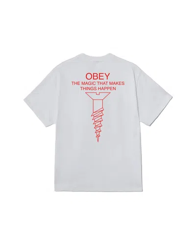 Obey Graphic-print T-shirt In Gray