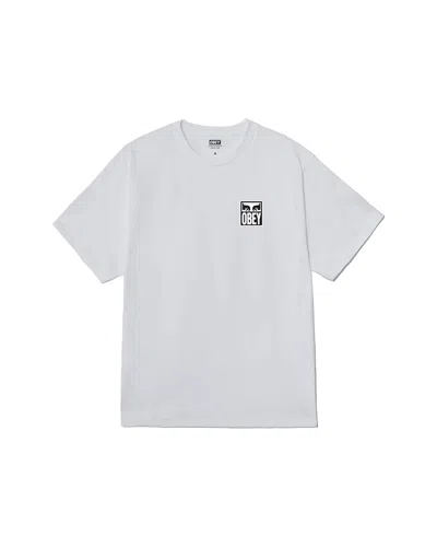 Obey Logo-print Short-sleeve T-shirt In Gray