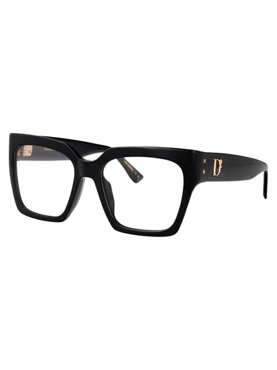 Dsquared2 Square-frames Glasses In Black