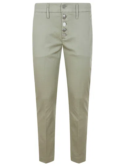 Dondup Button-embellished Trousers In Multi