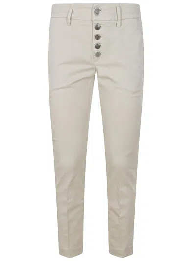 Dondup Perfect Button-fastening Trousers In Brown