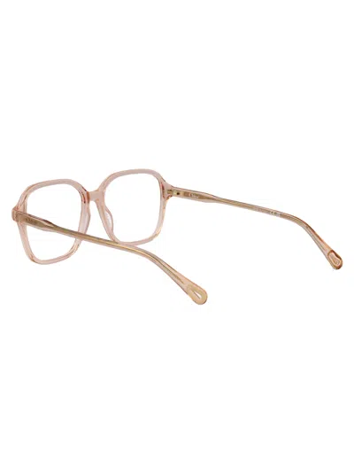 Chloé Pink-pink-transparent Acetate Glasses In Neutral