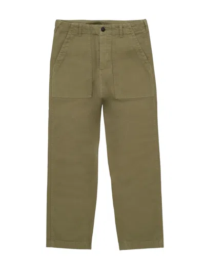 Fortela Newfatigue Herringbone Cotton Fatigue Trousers In Green