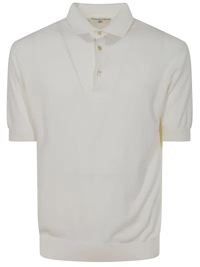 Filippo De Laurentiis Short Sleeves Polo Shirt In White