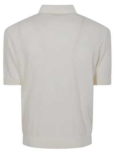 Filippo De Laurentiis Short Sleeves Polo Shirt In White