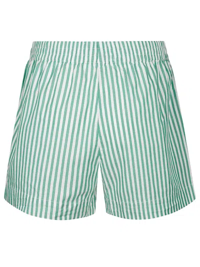 Mc2 Saint Barth Striped Shorts In Green