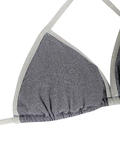Mc2 Saint Barth Triangle Bikini Top In Gray