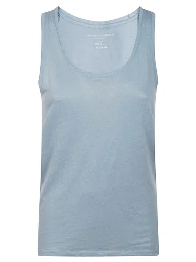 Majestic Scoop-neck Tank Top In Blue