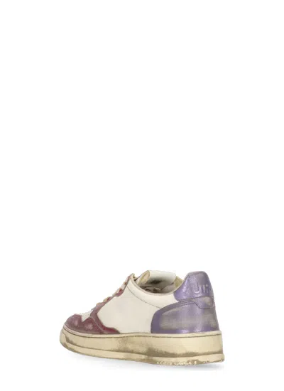 Autry Low Top Sneakers Contrasting Inserts In Purple