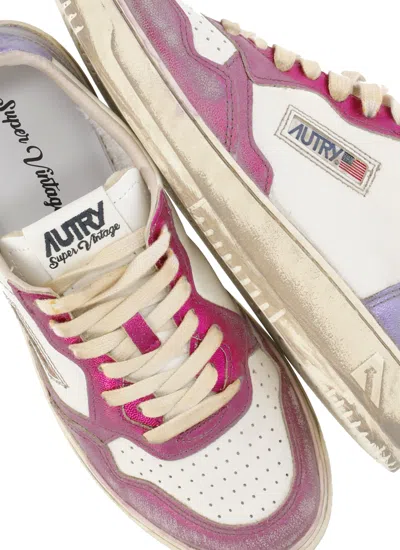 Autry Low Top Sneakers Contrasting Inserts In Purple