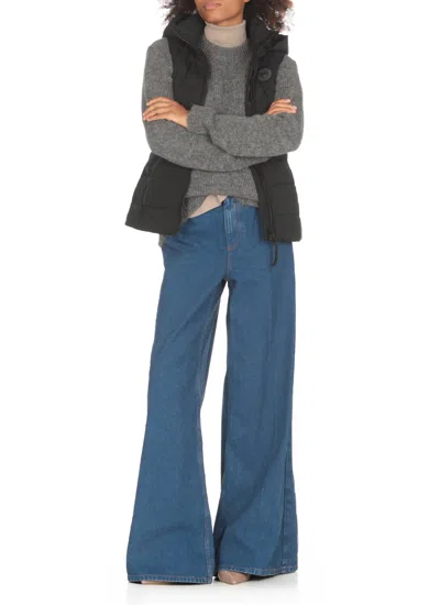 Canada Goose Quilted Hooded Sleeveless Gilet In Black