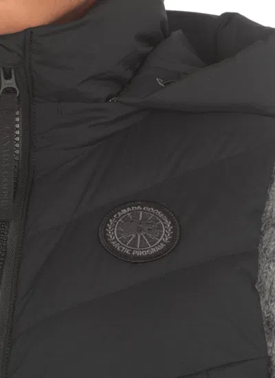 Canada Goose Quilted Hooded Sleeveless Gilet In Black