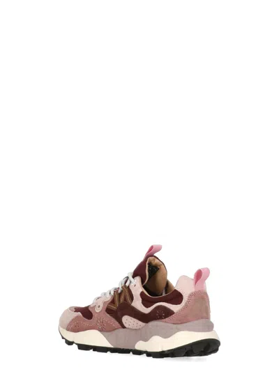 Flower Mountain Layered Rosa Sneakers With Textured Sole In Multi