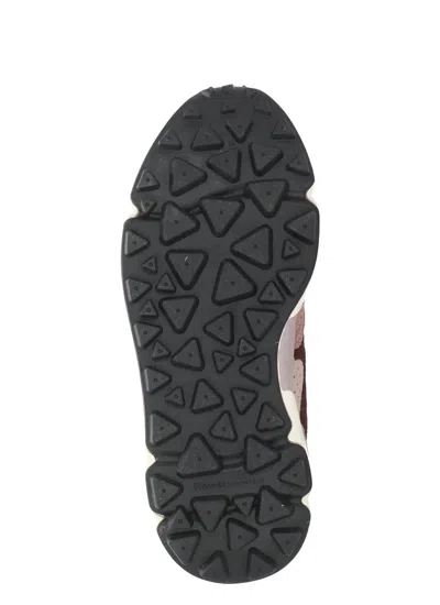 Flower Mountain Layered Rosa Sneakers With Textured Sole In Multi