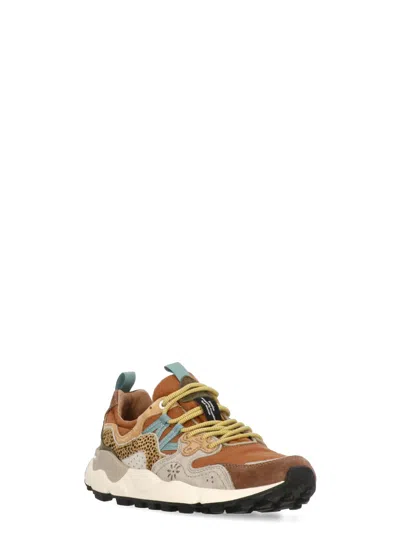 Flower Mountain Yamano 3 Panelled Sneakers In Multi