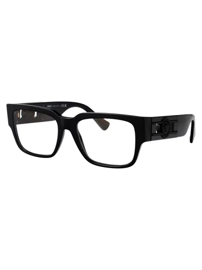 Versace Eyewear Rectangle-frame Glasses In Black