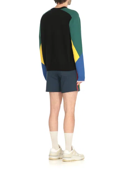 Casablanca Crewneck Merino Wool Jumper In Black