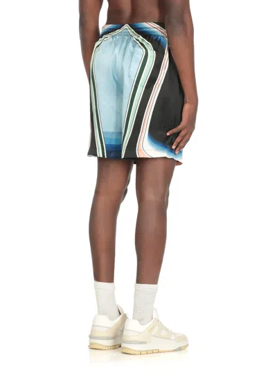 Casablanca Graphic Mountain Shorts In Black