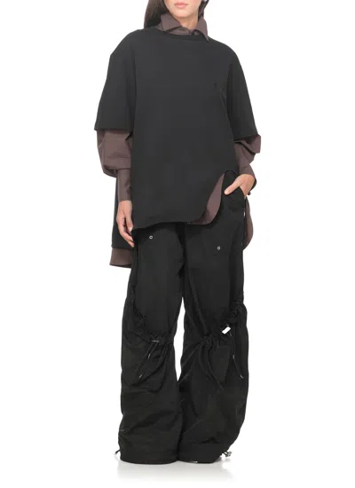 Attico Oversized T Shirt In Black
