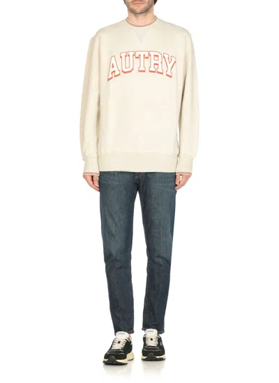 Autry Black Suede And Mesh Sneakers With Cream Cushioned Sole In Black