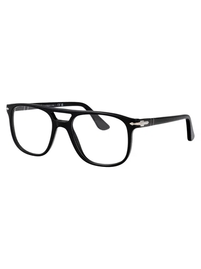Persol Black Acetate Optical Glasses In Black