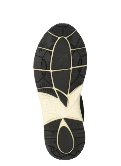 Autry Leather And Fabric Sneakers In Black