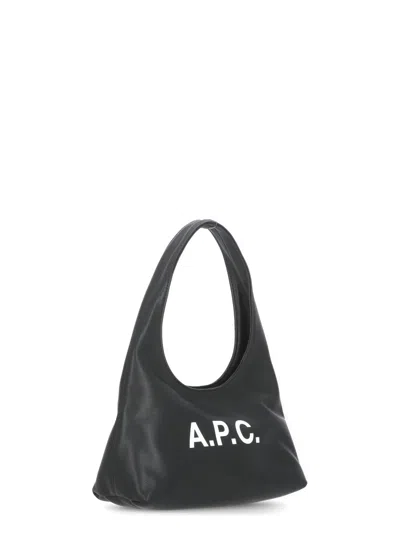 Apc A.p.c. Black Bag With Magnetic Fastening In Black