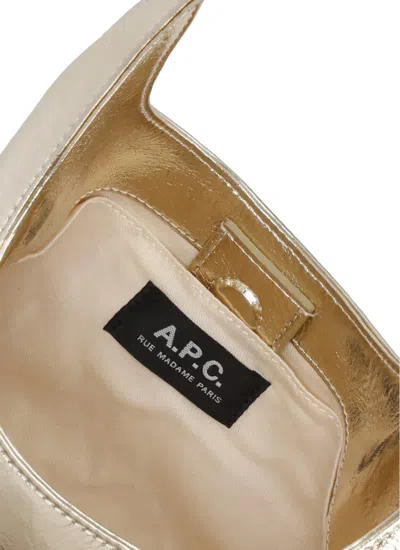 Apc A.p.c. Small Golden Shoulder Bag "baby Ninon" In Gold