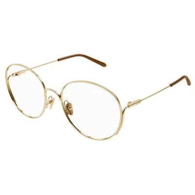 Chloé Geometric Frame Flat Mirror In Gold