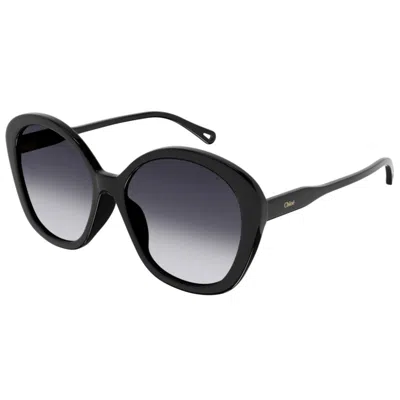 Chloé Oversize Frame Sunglasses In Black